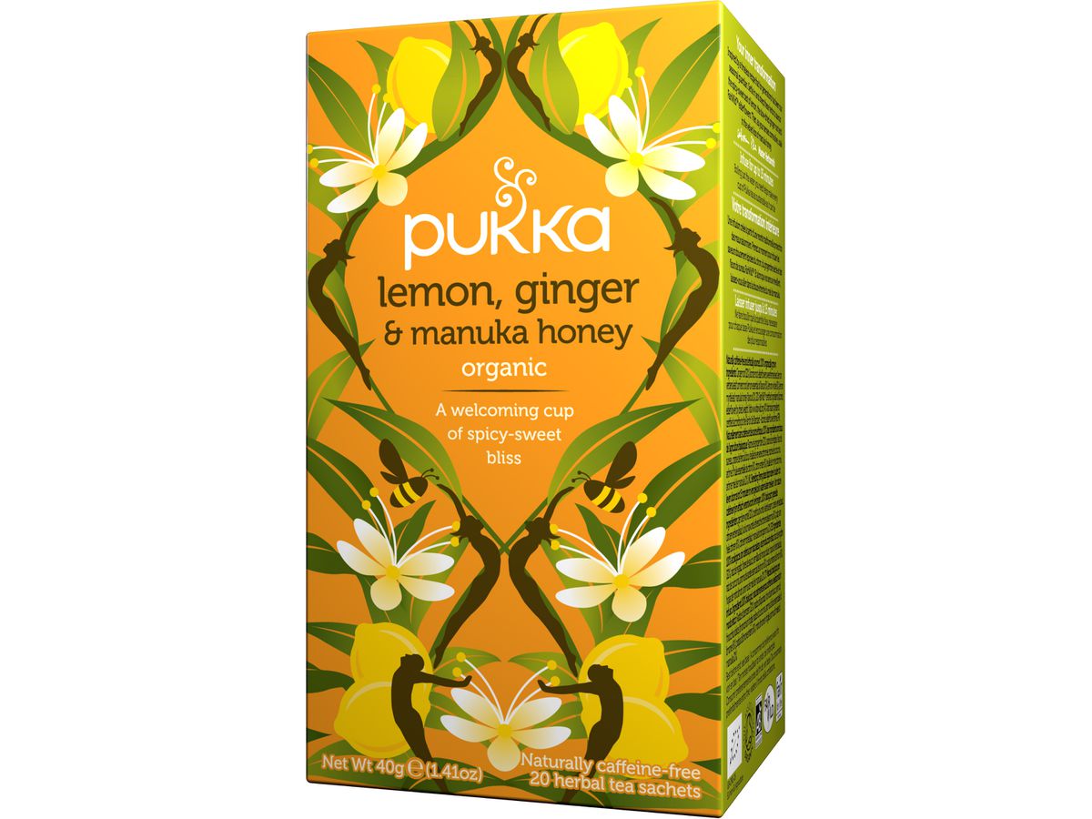 PUKKA Lemon, Ginger, Manuka-Honey 4091010 Bio Kräutertee 20 Beutel (5063270111512)