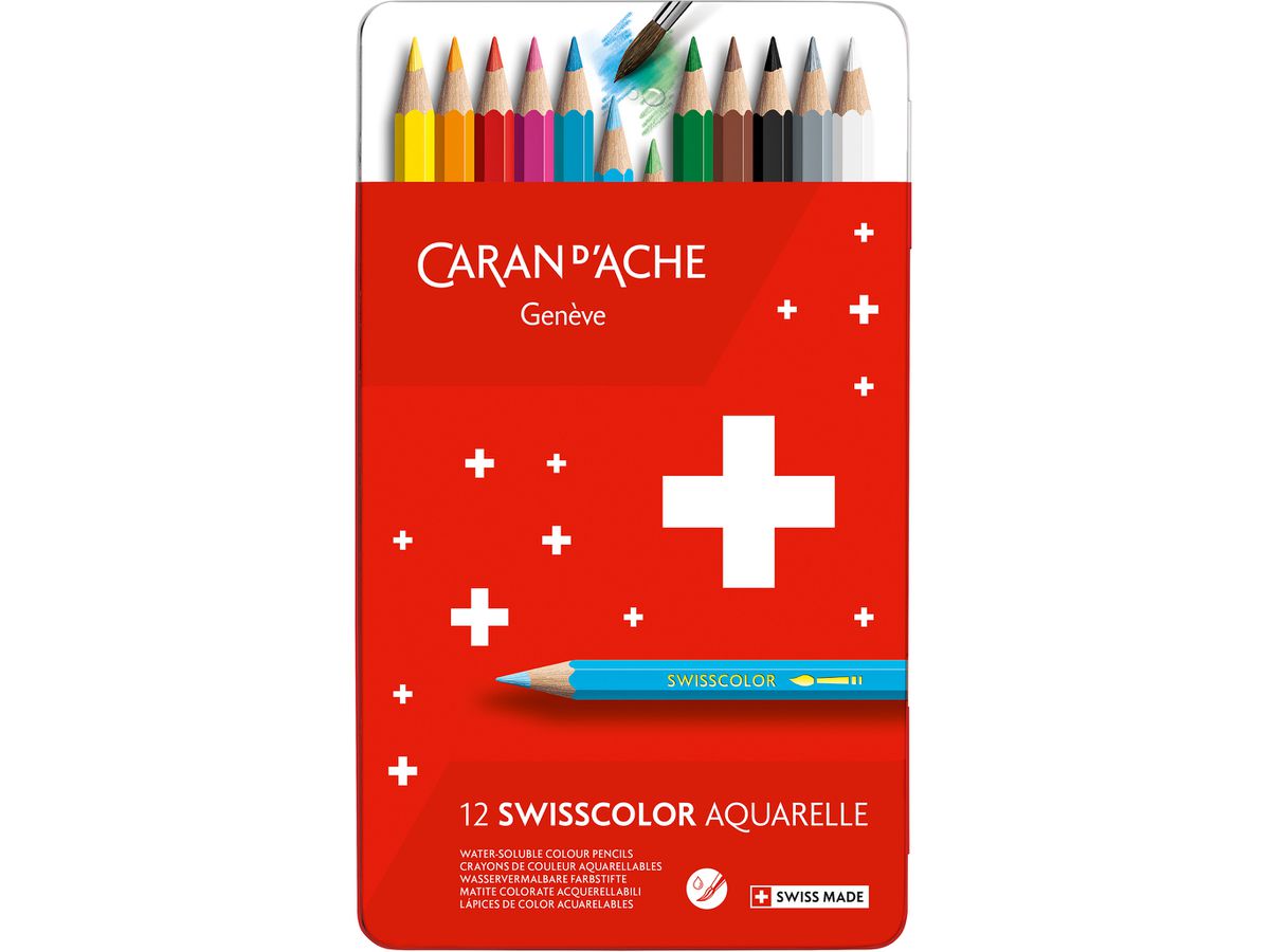 CARAN D'ACHE Crayon Swisscolor 1285.712 assortis 12 pcs. (7610186018275)