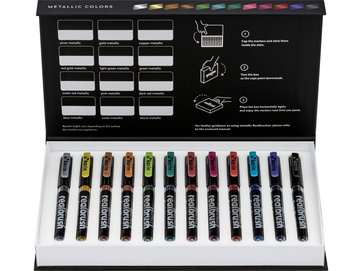 KARIN Real Brush 0.4mm 32C1 Metallic 12 Stück (5904446031428)