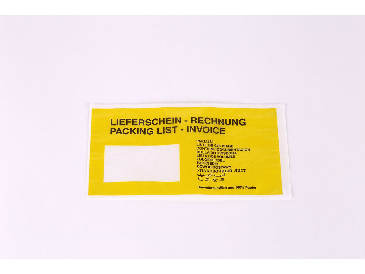 DOCUFIX Dokumententasche Graspapier 2FHDP335212 130x240mm 1000 Stück (4009445552125)