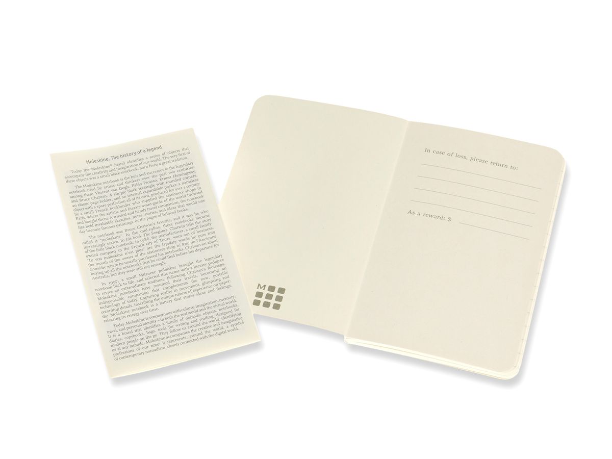 MOLESKINE Notizheft 2x 10.5x6.5cm 620558 blanko,feilchen/bernst.,56 S. (8058647620558)