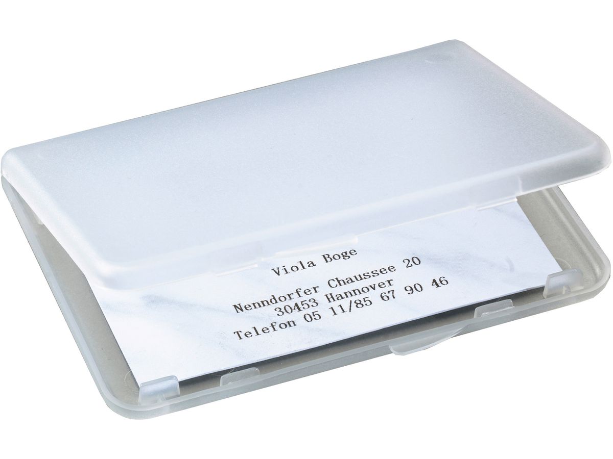 SIGEL Visitenkarten-Etui 89x57mm VA140 transparent für 25 Karten (4004360961472)