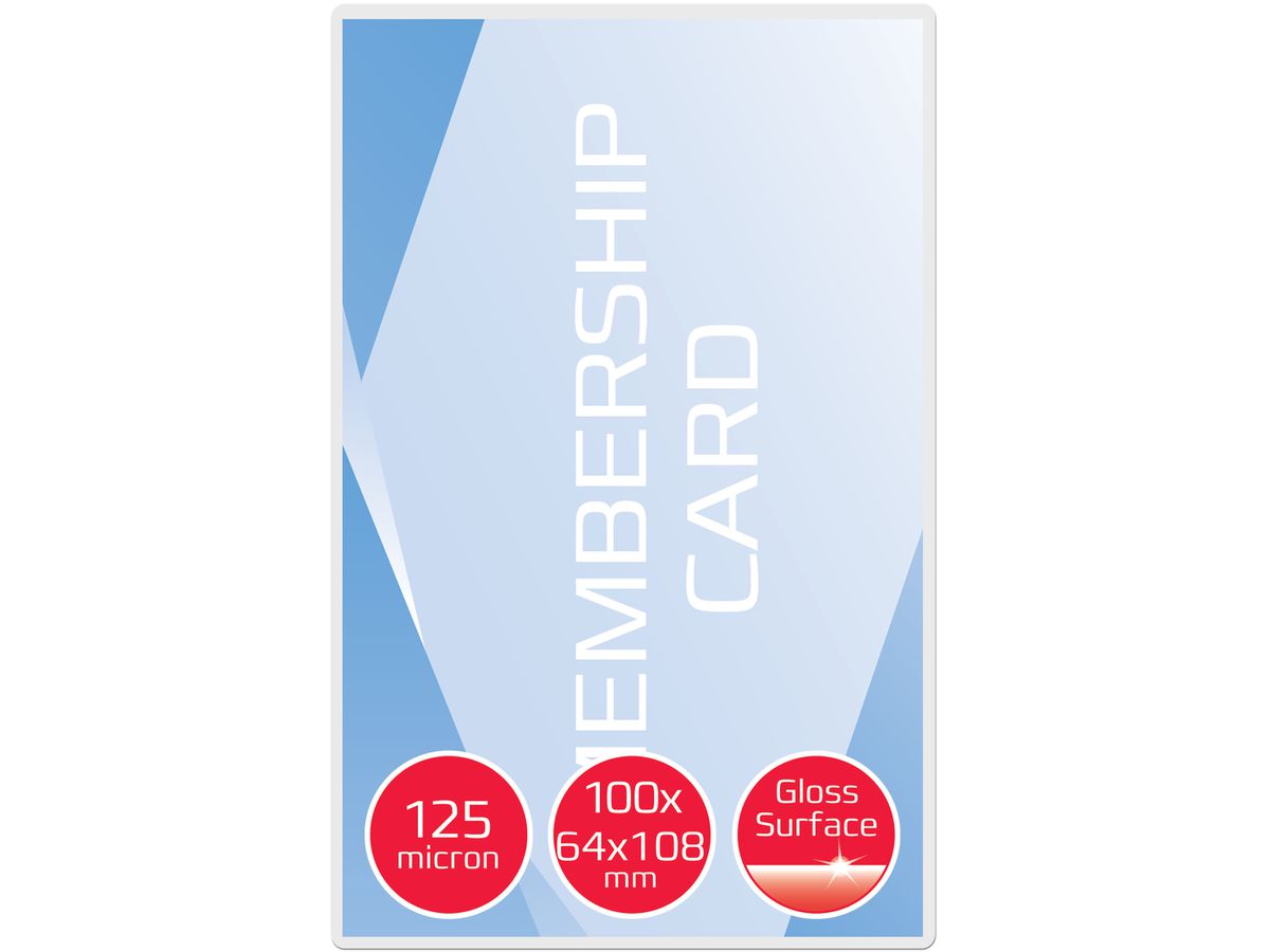 GBC Laminiertasche 64×108mm 3740433 glanz, 125my 100 Stk (0033816030770)