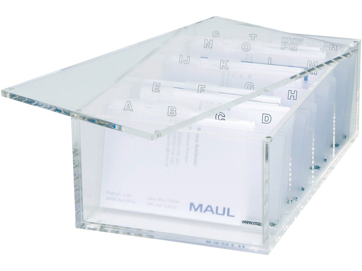 MAUL Box biglietti da visita Acryl 1956305 trasparente (4002390047111)