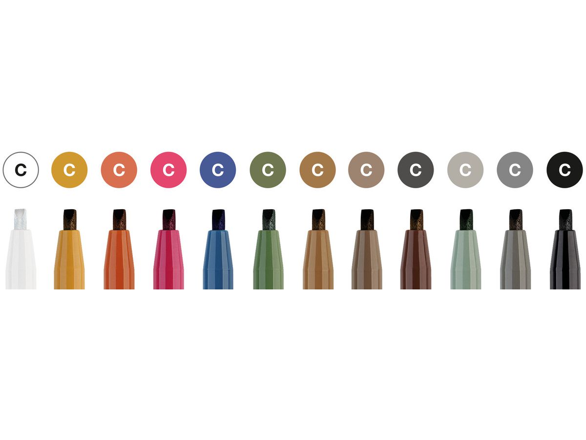 FABER-CASTELL Artist Pen Ink Pen 167512 assorted 12 pezzi (4005401675129)