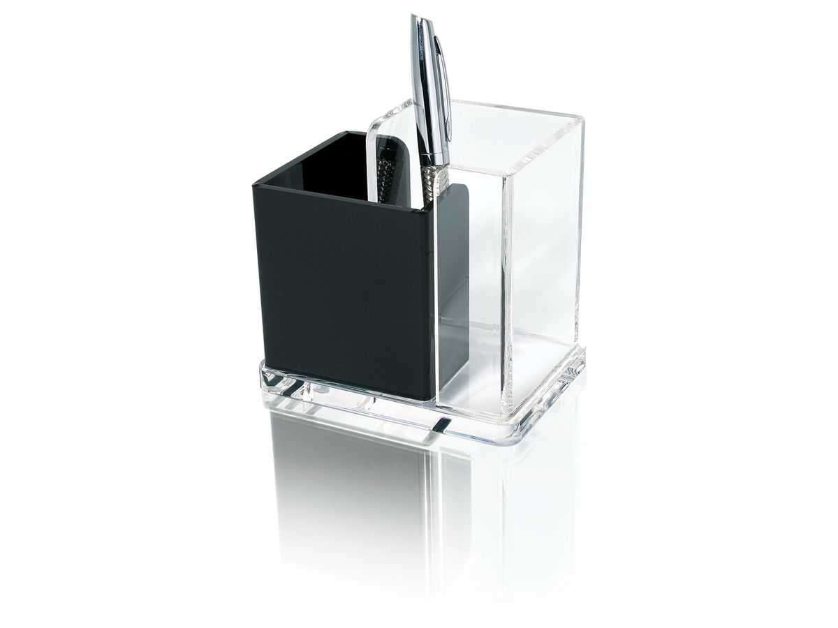 WEDO Porte-crayons EXKLUSIV 606001 12x8.5x10cm acryl noir/trans. (4003801796451)