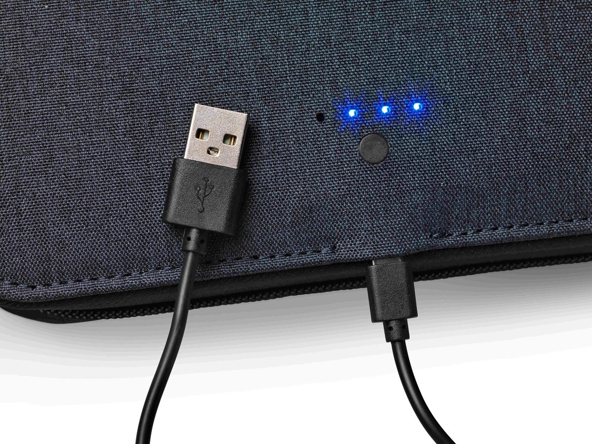 DUFCO Cartella conferenza A4 48-2027.000 Powerbank 5000 mAH, jeans (7612176079839)