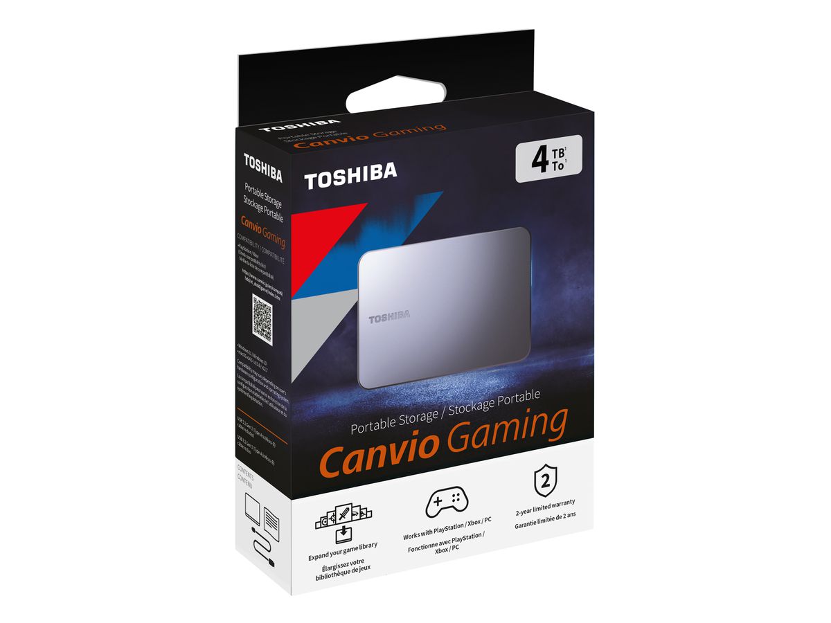 TOSHIBA HDD CANVIO Gaming 4TB HDTX240EK3CA USB 3.2 2.5 inch dark grey (4260557513316)