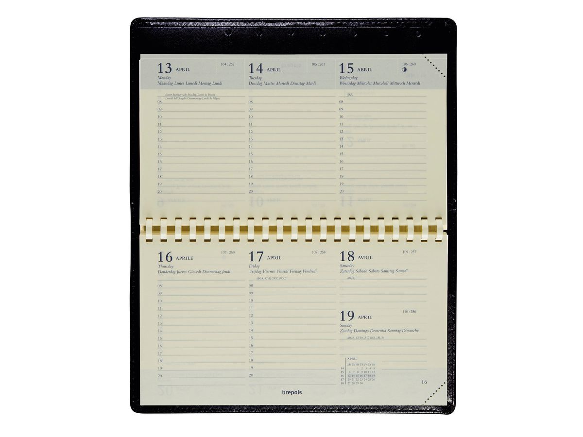 BREPOLS Agenda Ominplan Palermo 2026 0.738.3302 1S/2P brun 16x8.9cm (5412303125628)