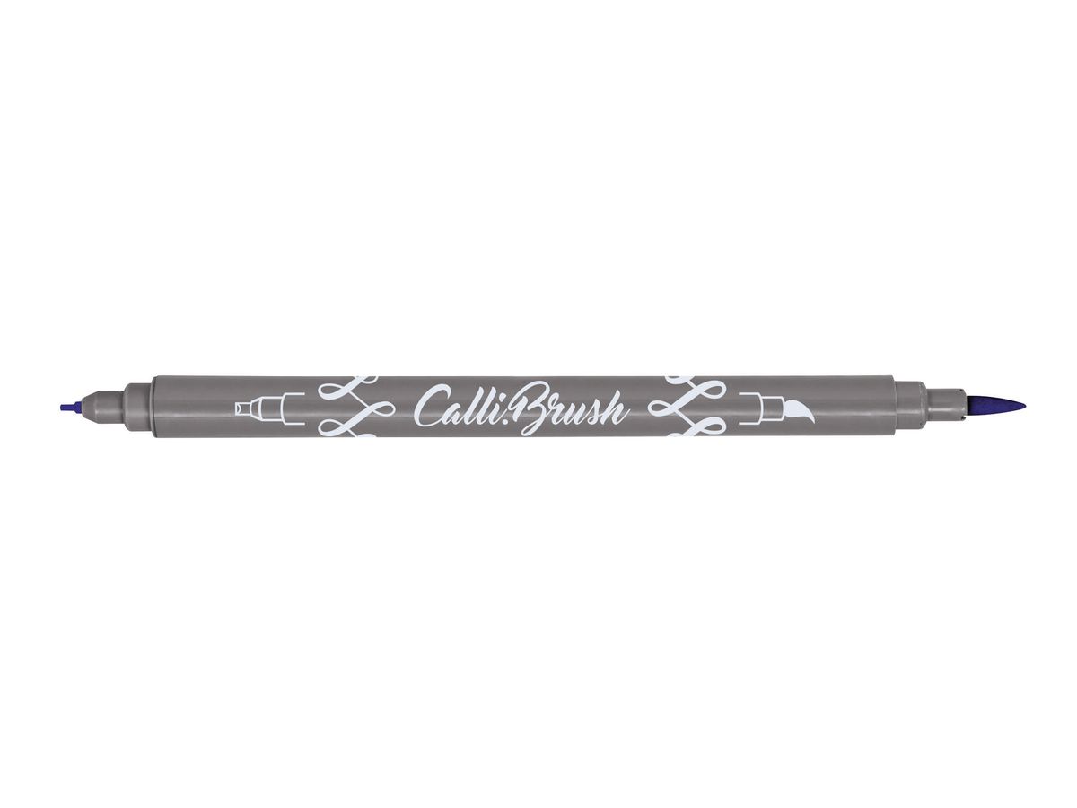 ONLINE Callibrush Pen Double Tip 2mm 19060/6 Dark Blue (4014421190604)