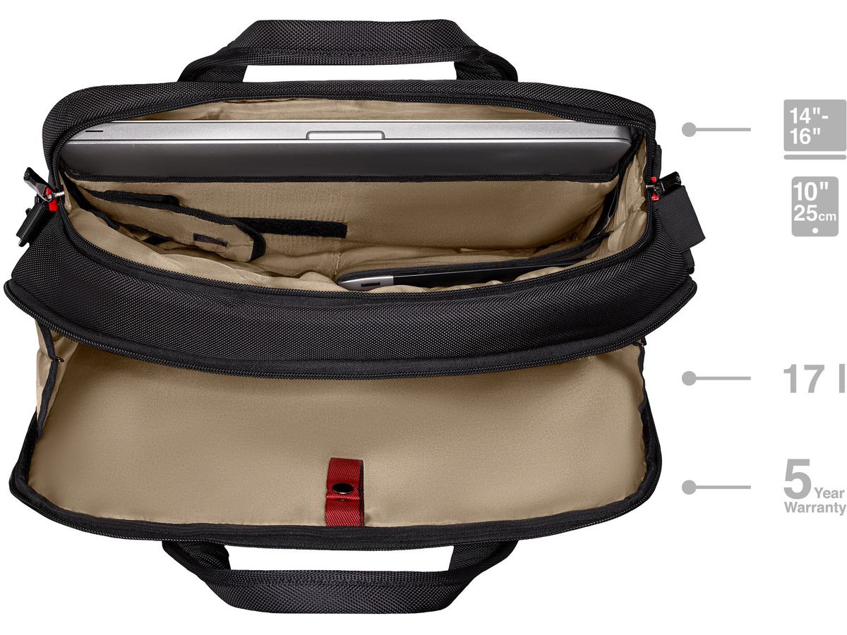 WENGER Laptop Briefcase 14 - 16inch 653497 Cosmic Brief Black (7611160287878)