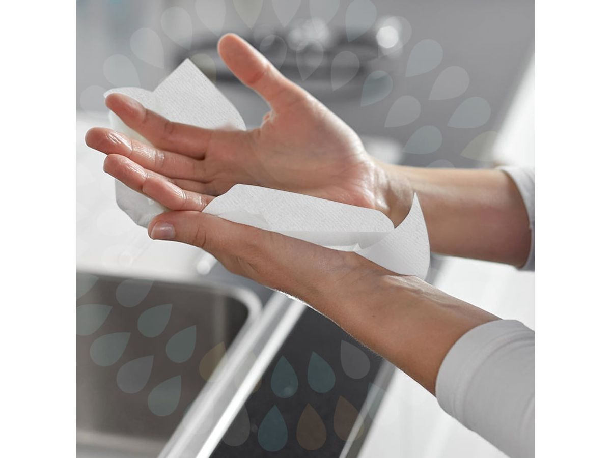 KLEENEX Serviettes 2x 21,5x31,8cm 6778 blanc, W-pliage 15x124 flls. (5027375040924)