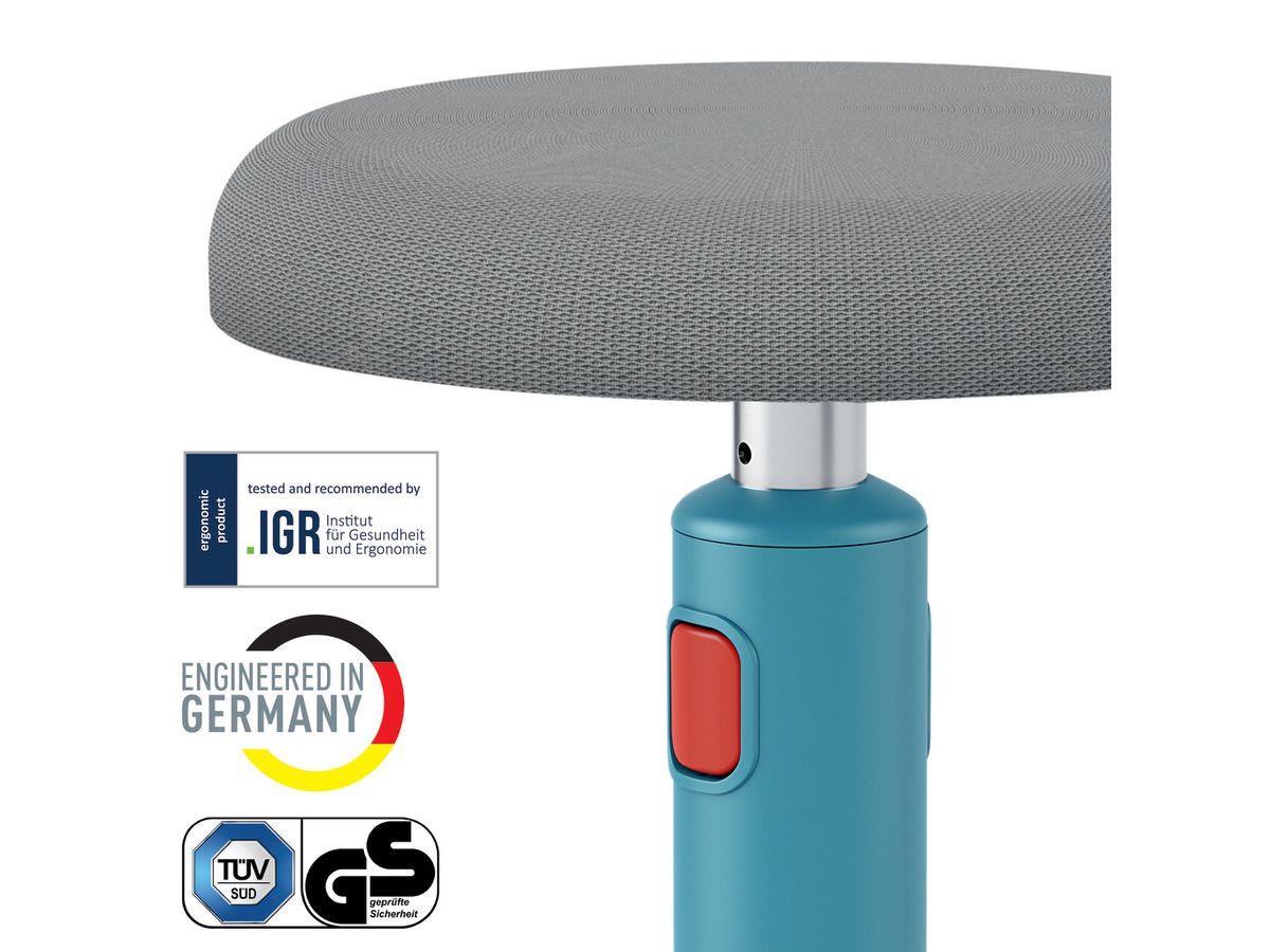 LEITZ Sedile/sgabello Cosy 6518-00-61 blu Altezza 46-79cm 1 pezzo (4002432129461)