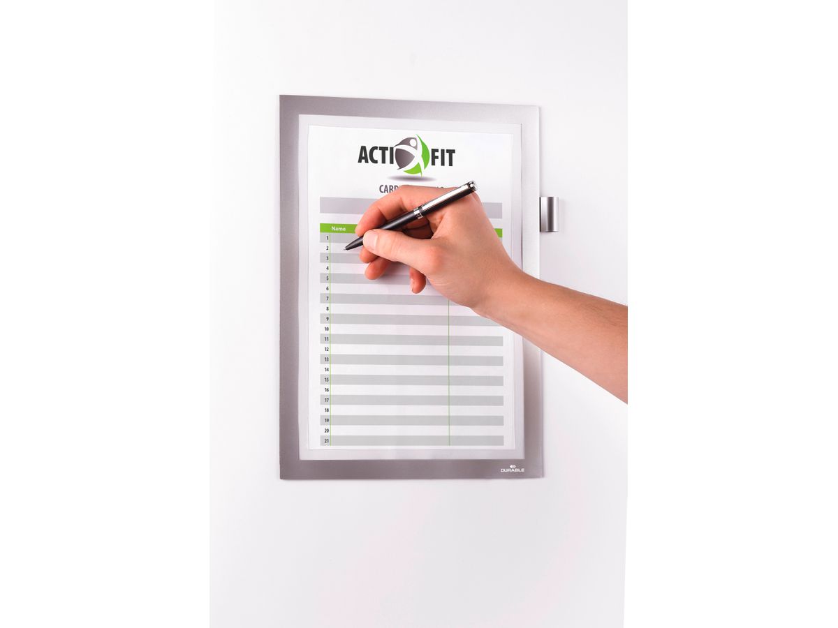 DURABLE Duraframe Note A4 499323 autocollant, argent (4005546407043)