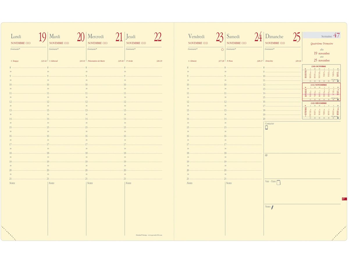 QUO-VADIS Agenda Soho Pres.Prest. 2026 287262Q 1S/2P noir FR 21x27cm (3371010174850)