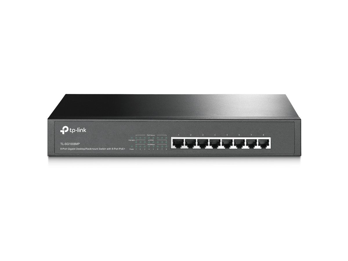 TP-LINK 8-Port Desktop/Rackmount TL-SG1008MP Switch with 8-Port PoE (6935364086770)