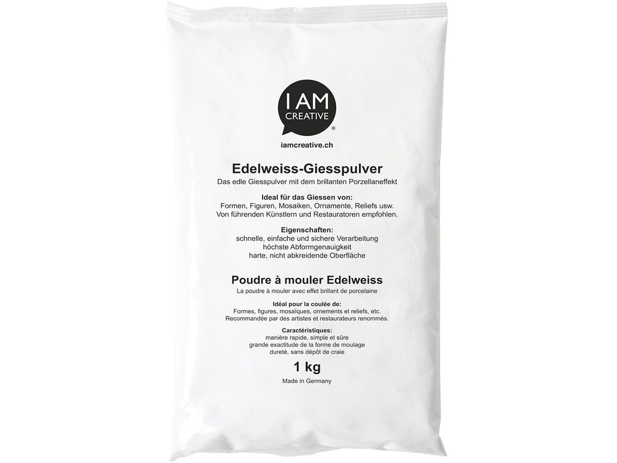I AM CREATIVE Edelweiss Giesspulver 900101 weiss 1 kg (7611983100453)