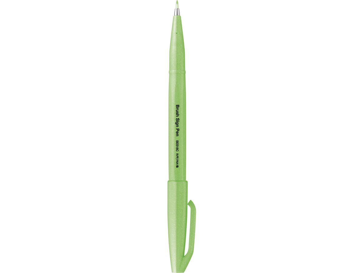 PENTEL Brush Sign Pen SES15C-FKX Fluo vert clair (4902506419668)