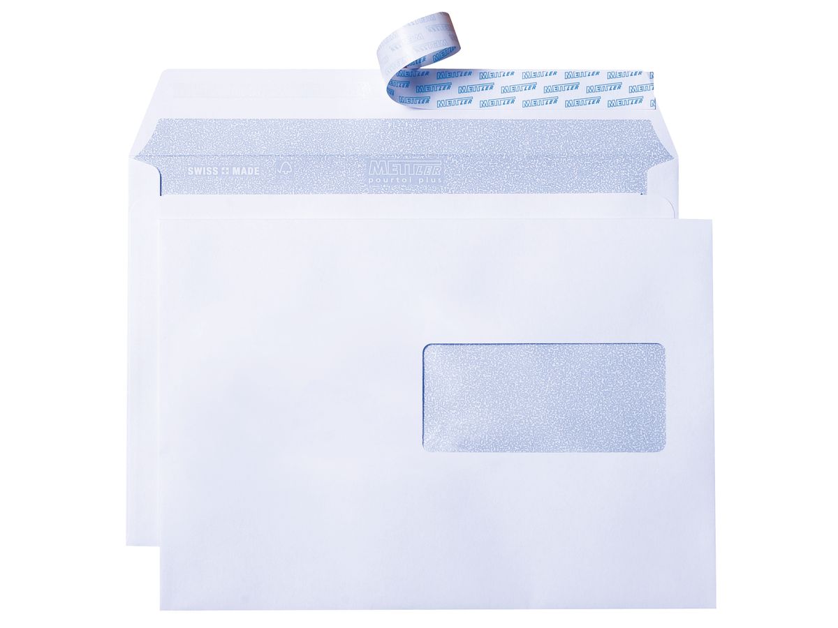 METTLER Couvert Fenster rechts C5 8064-Laser 100g ultraweiss,Laser 500 Stk. (7640126060347)