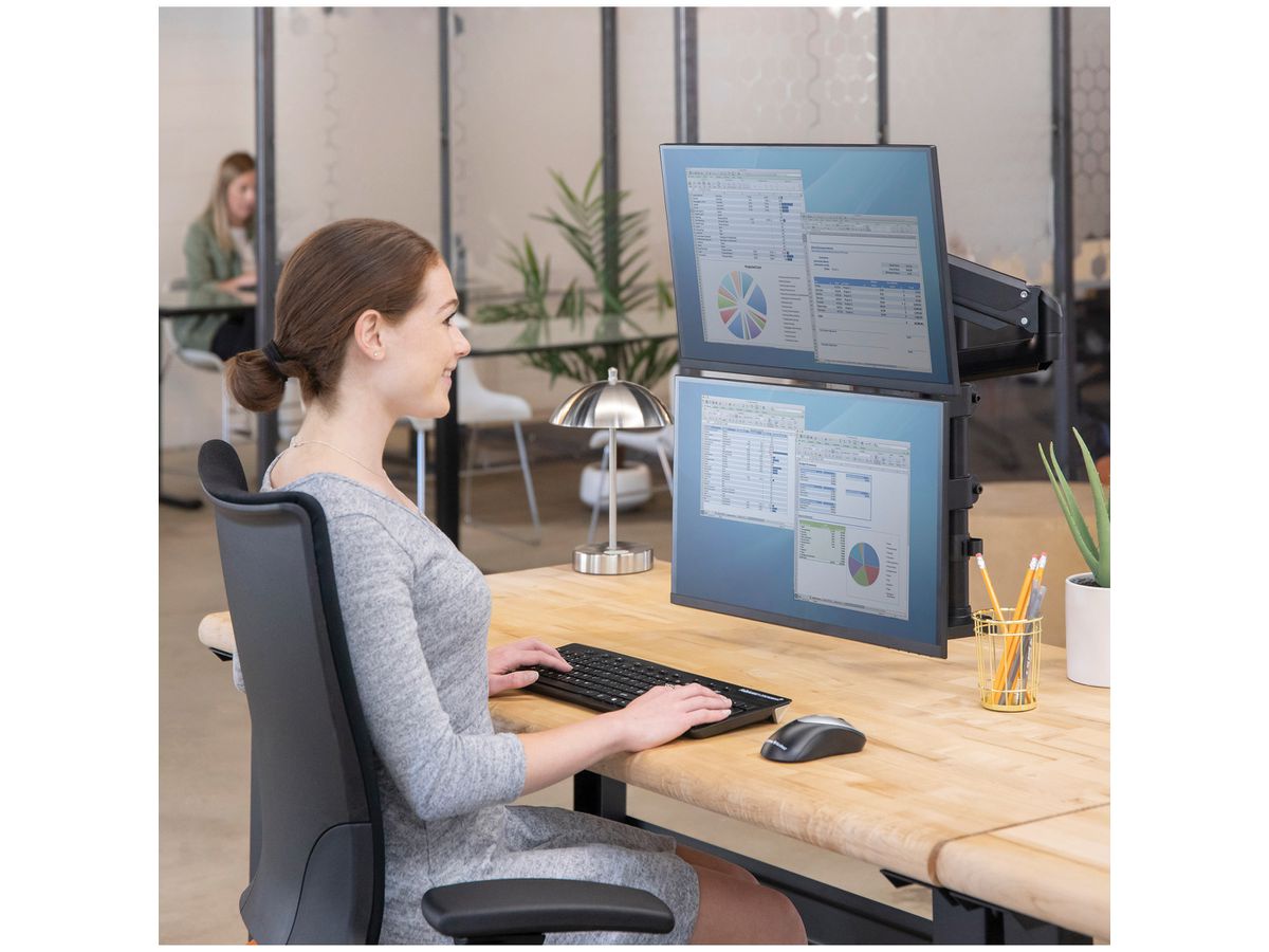 FELLOWES Platinum Series 8043401 dual stacking arms black (0043859727971)