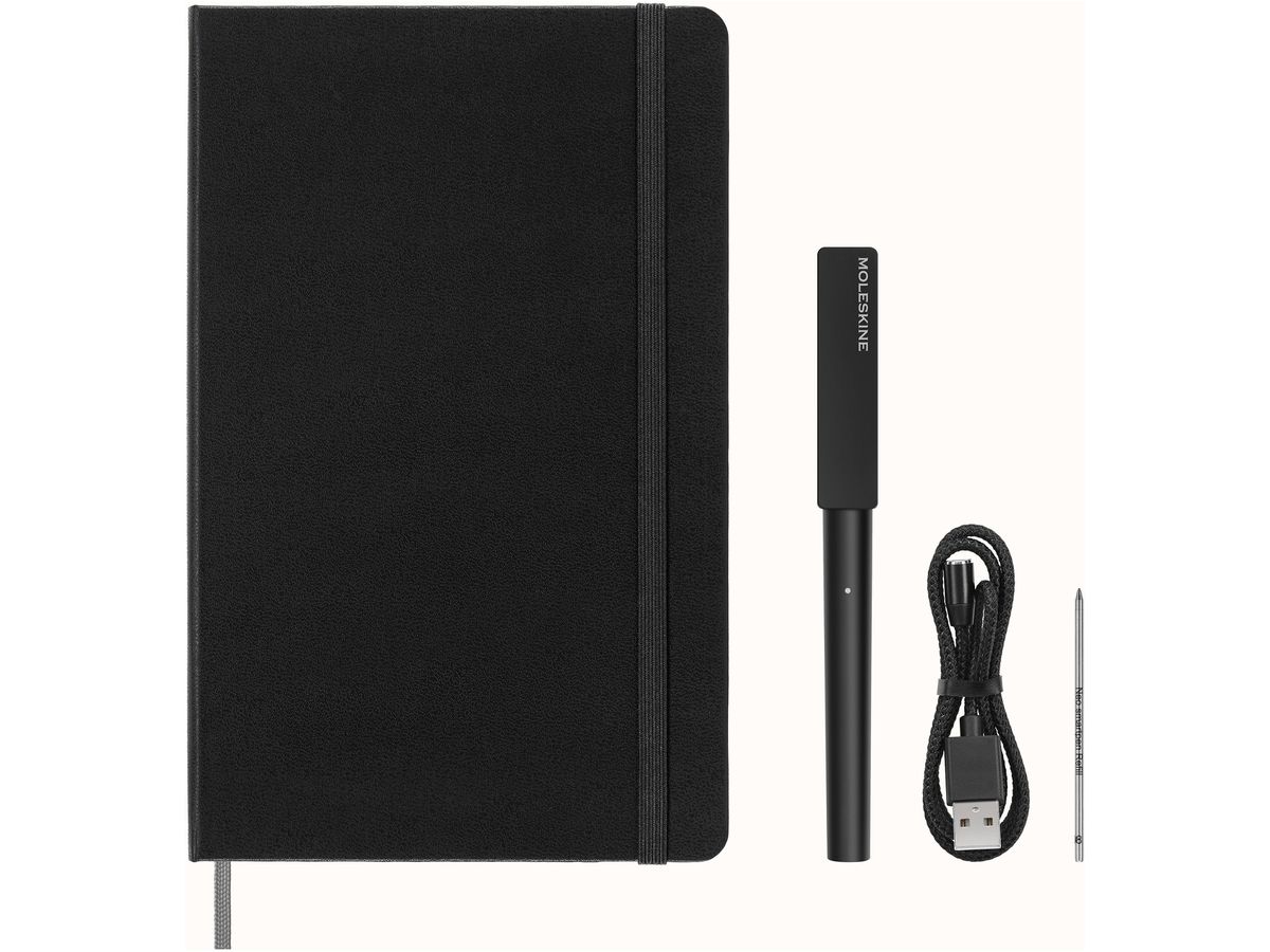 MOLESKINE Smart Writing Set Smart Pen+3 56598851571 schwarz, liniert, 176 Blatt (8056598851571)