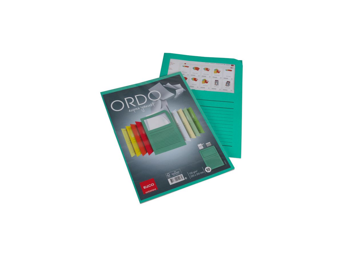 ELCO Dossier d'organ. Ordo A4 73695.63 classico, vert 10 pièces (7611722019930)