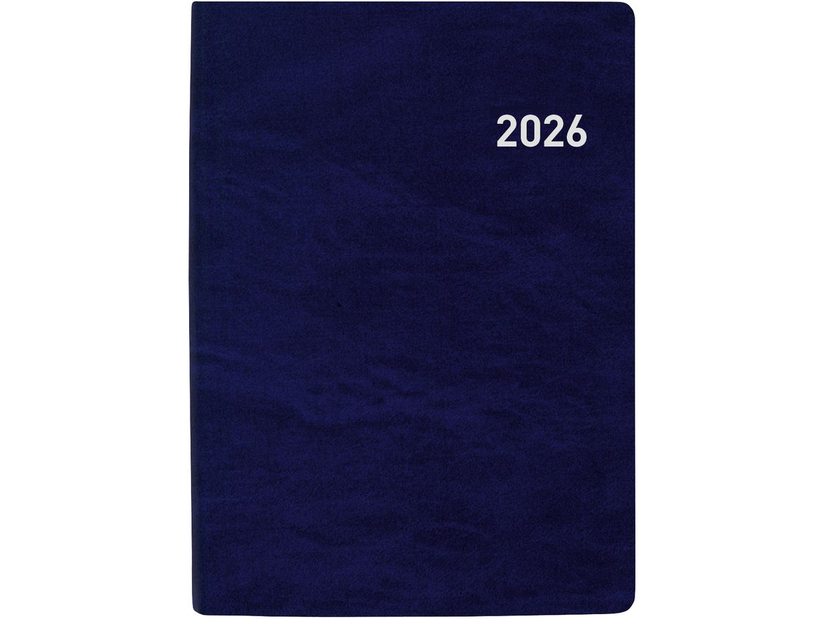 BIELLA Agenda Memento 2026 825401050026U 1S/2P bleu ML 10.1x14.2cm (7611365525553)