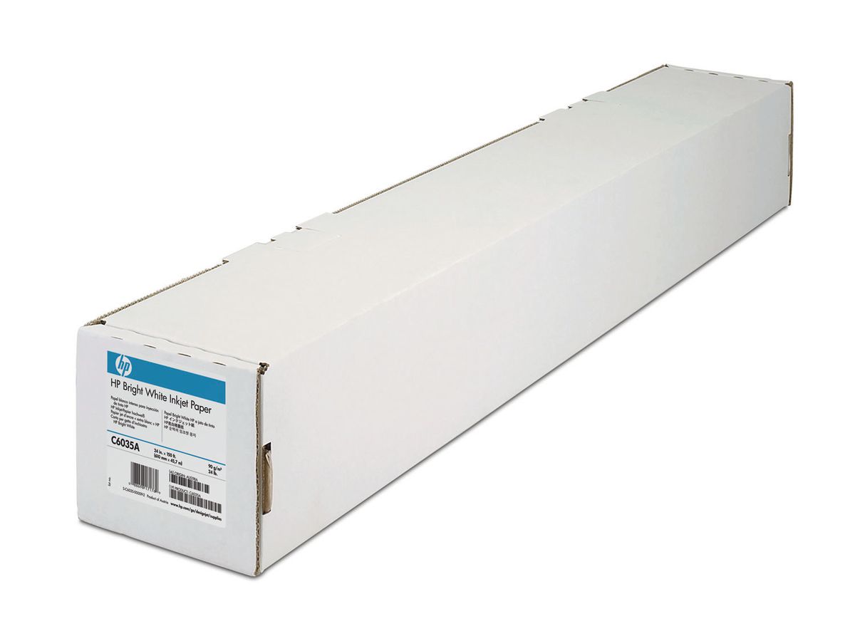 HP Bright White Paper 90g 45.7m C6036A DesignJet 5500 36 Zoll (0848412012712)