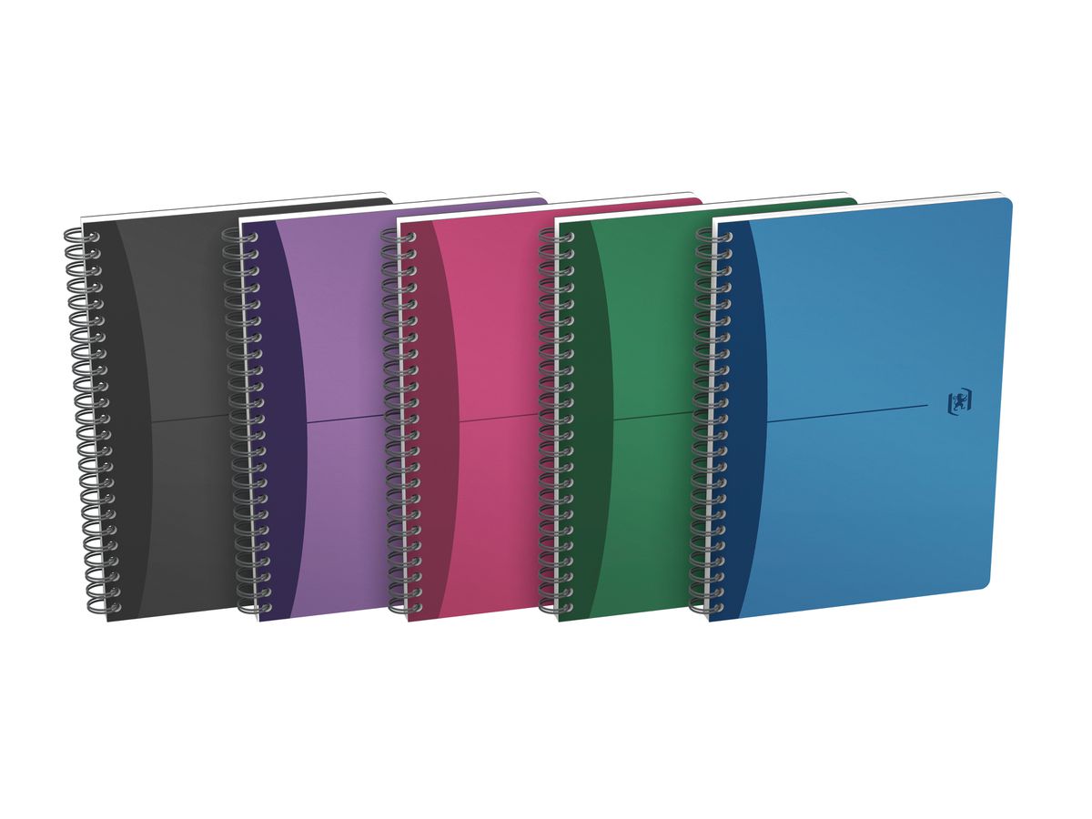 OXFORD Office-Spiralbuch A5 100104341 kariert, 5mm 5-farbig ass. (3020120024028)