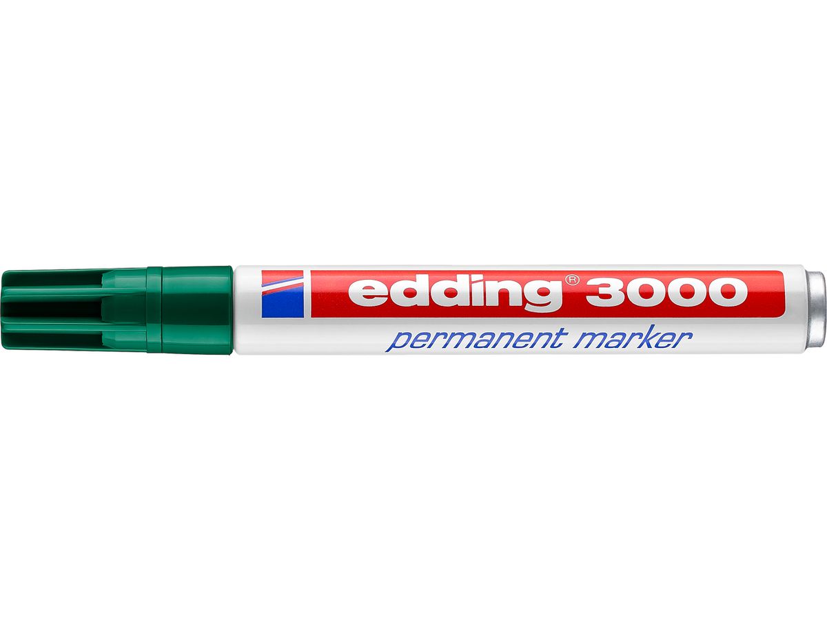 EDDING Permanent Marker 3000 1.5-3mm 3000-4 grün, wasserfest (4004764007998)