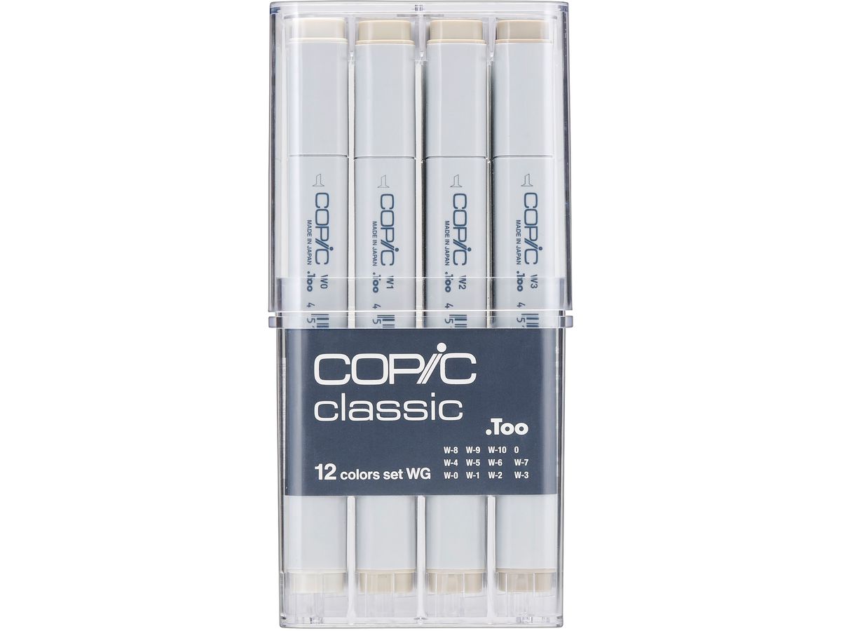COPIC Marker Classic 20075154 grey-Set WG, 12 pz. (4511338063354)