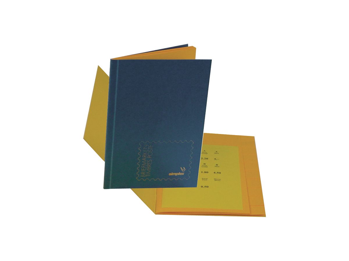 SIMPLEX Briefmarkenbuch 17,5×24cm 18470 gelb (7611468184701)
