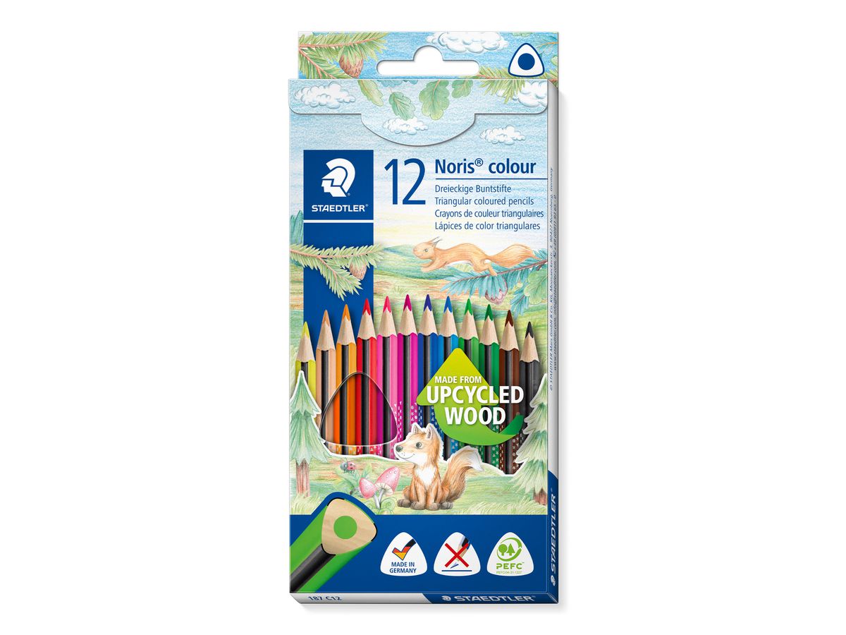 STAEDTLER Farbstifte Noris Colour 187C12 03 upcycled Wood 12 Stück (4007817037218)