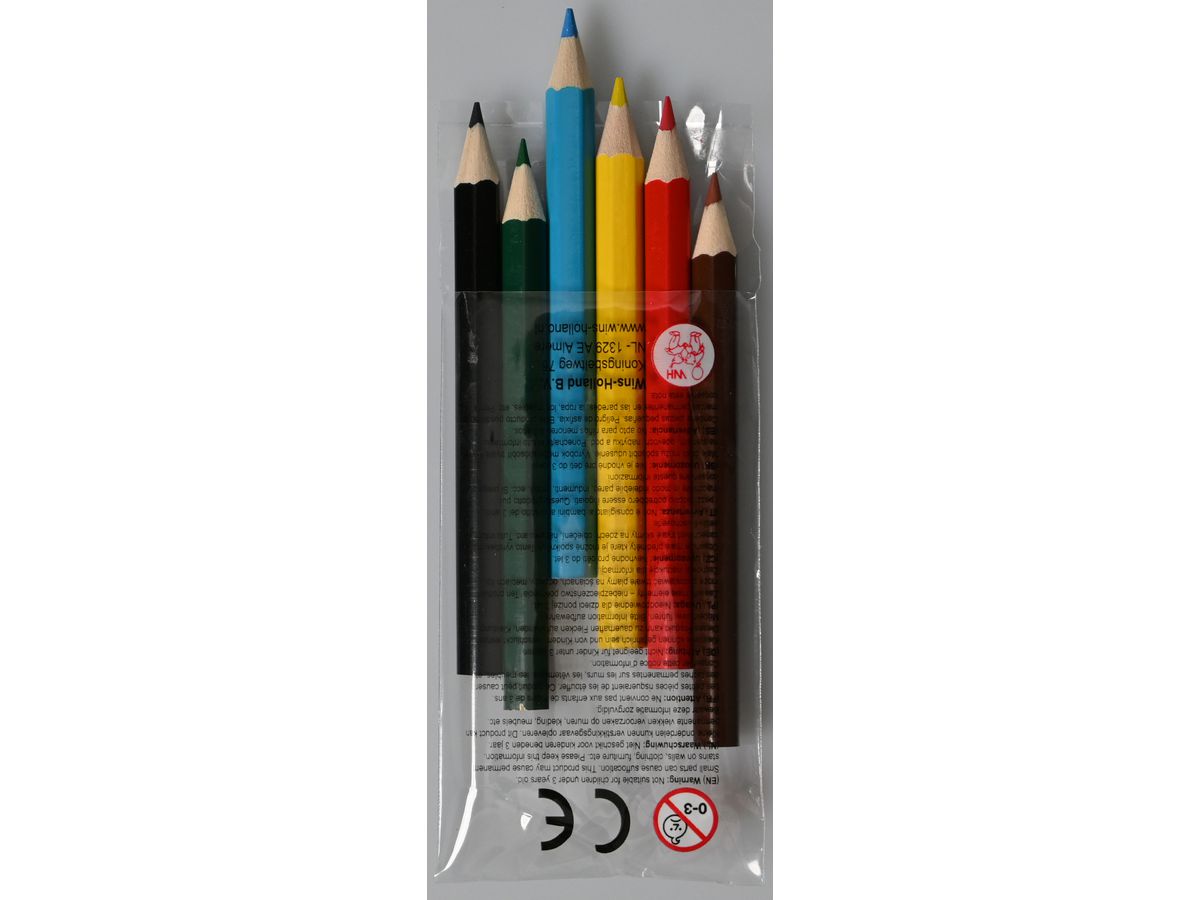 ROOST Farbstifte Mini KL320 4,5x8,7cm 6 Stück (8711851031090)