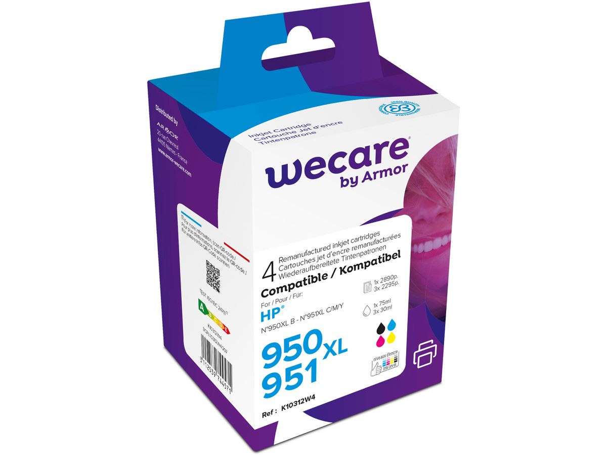 WECARE Multi 950XL/951 rebuilt CMYBK C2P43AEWE z.HP OJ Pro 8100 75/3x30ml (3112539744571)
