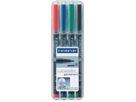 STAEDTLER Lumocolor permanent B 314 WP4 4 couleurs ass. (4007817304297)