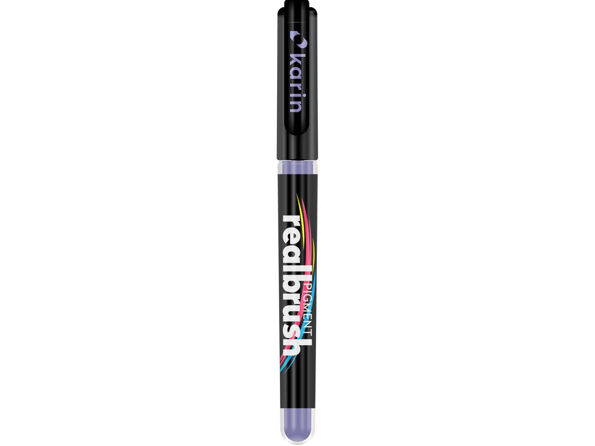 KARIN Real Brush Pen 0.4mm 33Z2705 Pigment, bleu violet pastel (5904446032081)