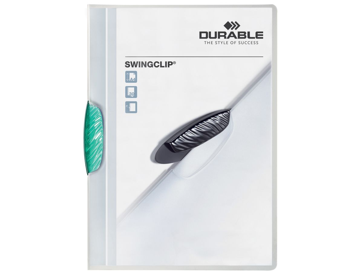 DURABLE Klemmhefter SWINGCLIP A4 226032 für 30 Blatt A4 petrol (4005546208831)