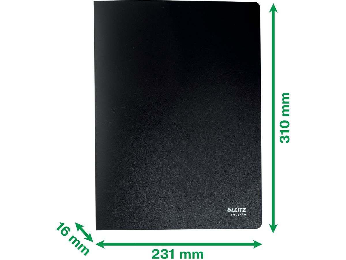 LEITZ Cartella Recycle PP A4 4677-00-95 nero 40 buste (4002432128006)