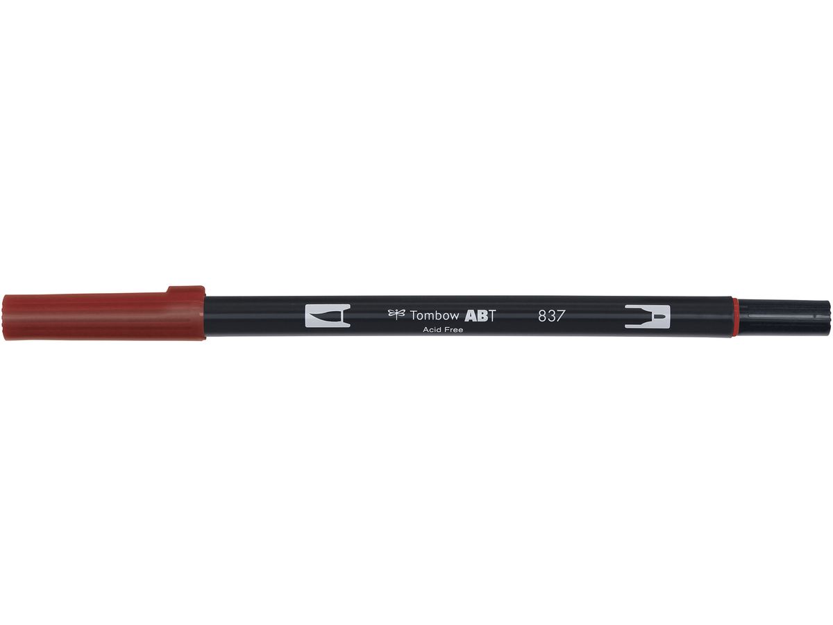 TOMBOW Dual Brush Pen ABT 837 wine red (4901991902051)