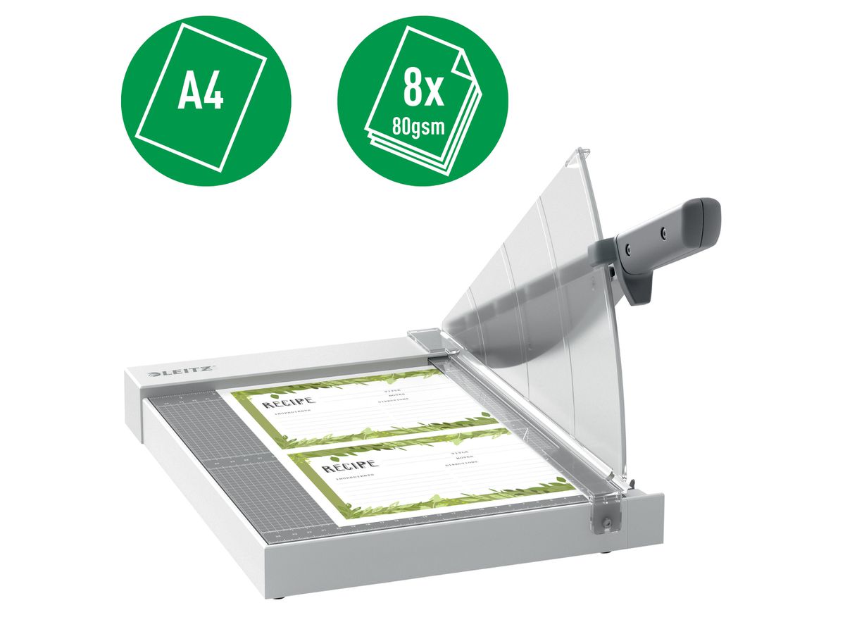 LEITZ Hebelschneidemaschine 9018-00-00 Precision Home A4 / 8 Blatt (4002432129676)