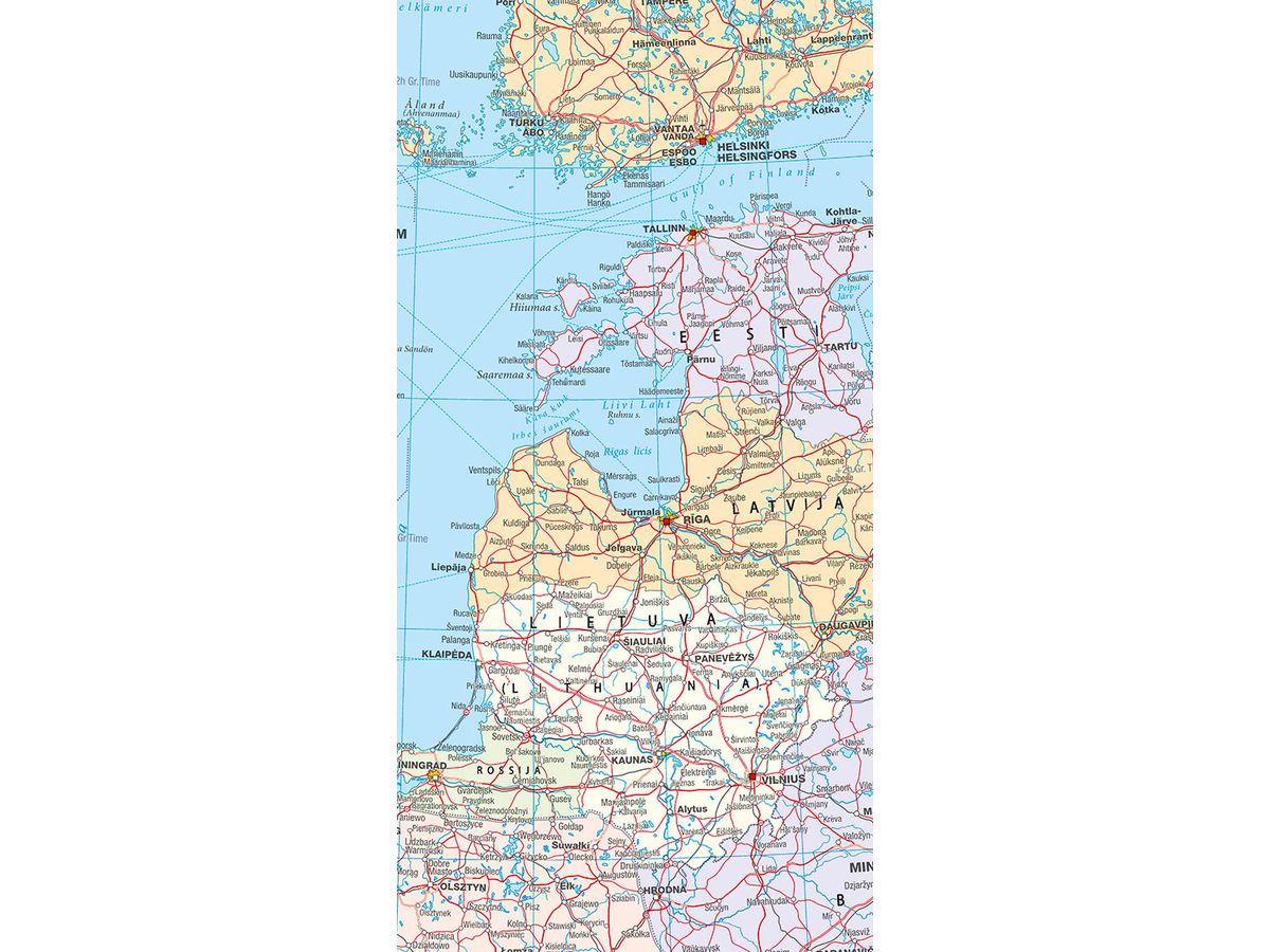 KÜMMERLY+FREY Plano Europa 100x126cm 325994156 politico 1:4,5 Mio. (9783259941560)