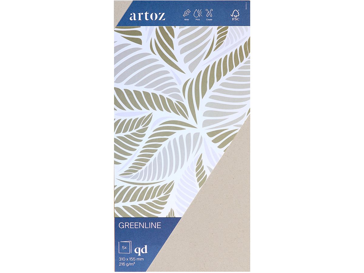ARTOZ Cartes 1001 310x155mm 19245226-584 216g, désert 5 feuilles (7612996824503)