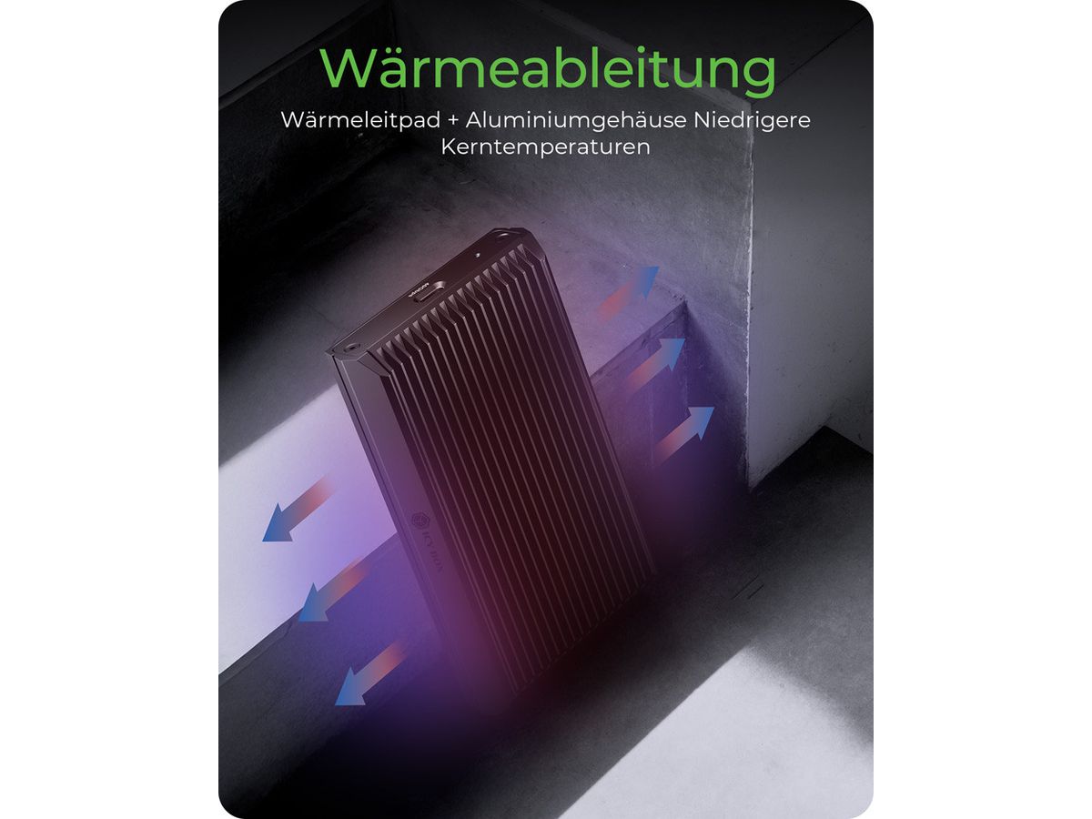 ICY BOX USB4 M.2 NVMe Gehäuse IB-1920M-C42 40 Gbit/s (4250078175209)