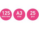 LEITZ Pelicole per laminazione A3 33836 lucido, 125my 25 pezzi (5411313338363)
