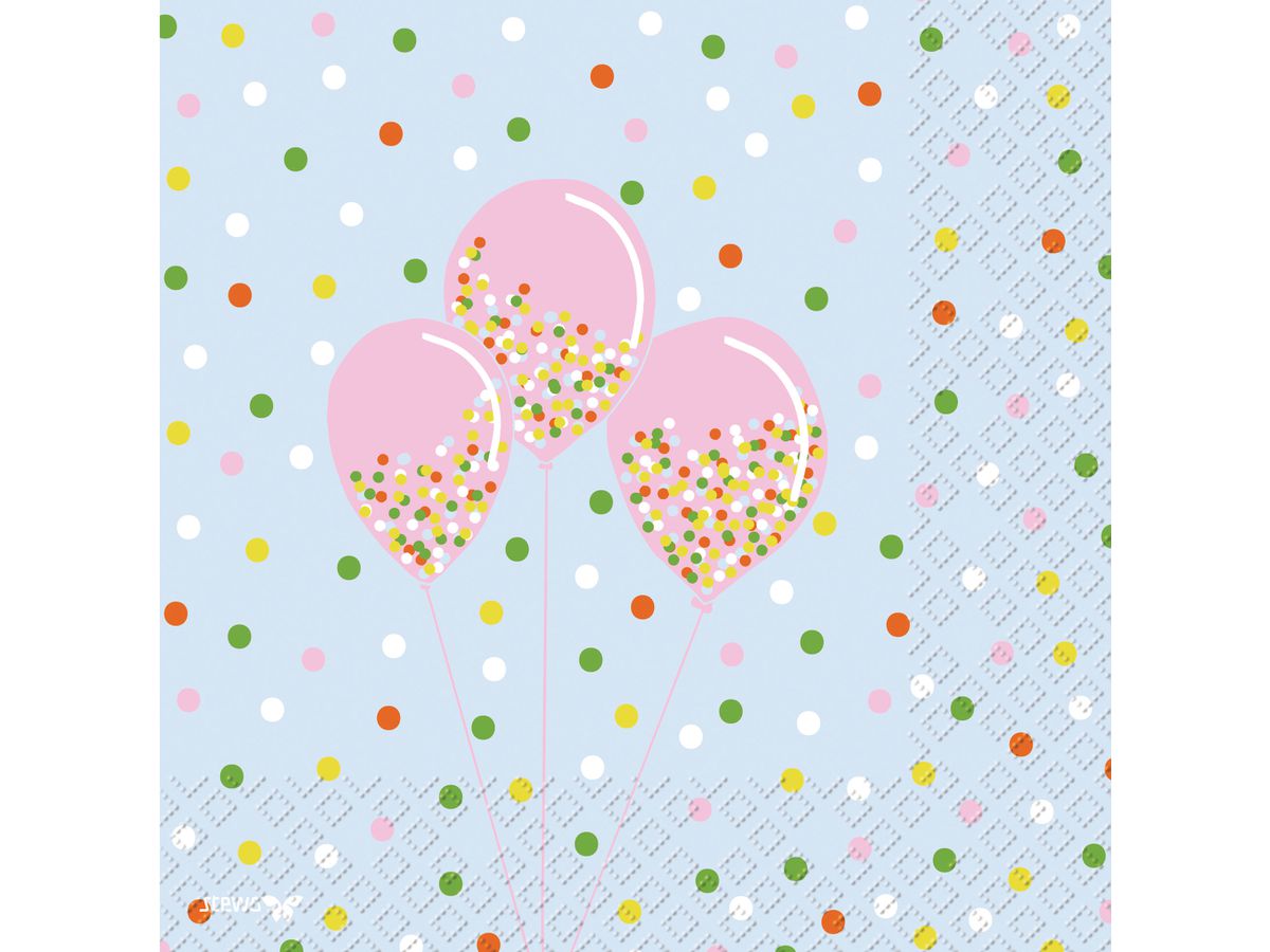 STEWO Servietten Haouli 33x33cm 2572516541 blau hell 20 Stück (7630050867044)