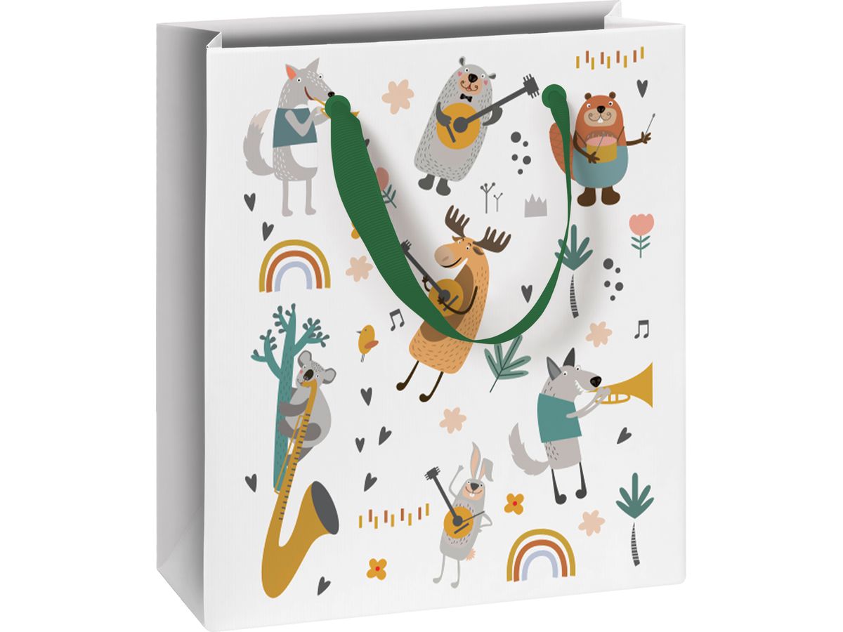 STEWO Borsa regalo Musicstars 2543514060 bianco 18x8x21cm (7630050887295)