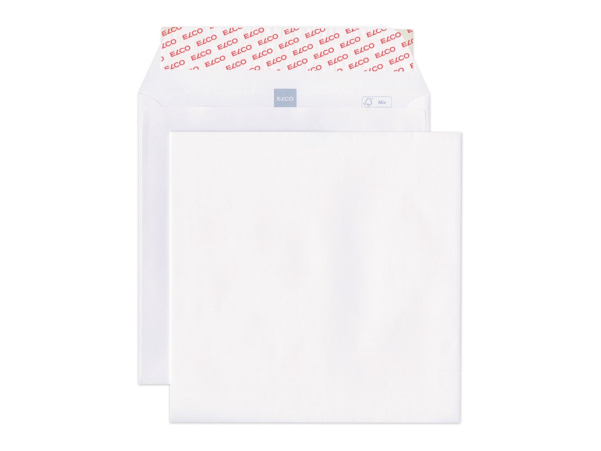 ELCO Couvert Premium 220x220/50mm 40988 120g, weiss, Klebung 250 Stk. (7611722011156)