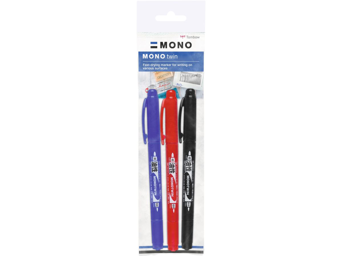 TOMBOW Mono twin Zeichen-Marker OS-TME-3P Set 3 Stück (4003198111318)