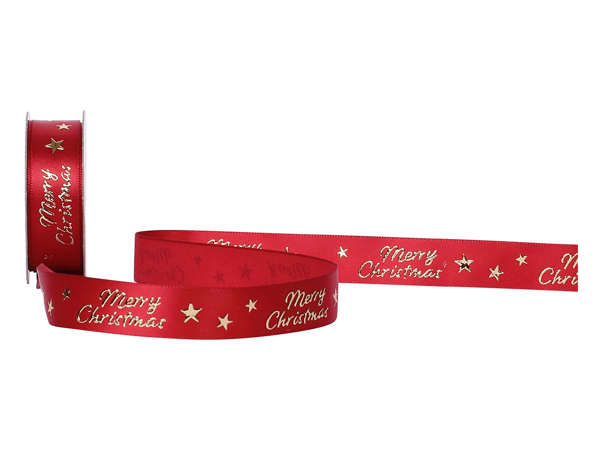 SPYK Bande Merry christmas Stars 1097.1654 16mmx3m rouge (7611475275447)